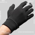 Miniatyrbild 4 av 6: ANGO Vinterhandskar för män Kvinnor - Uppgraderad pekskärm Kallt väder Thermal Varm cykelhandske för löpning Körning Vandring black L