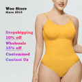 Miniatyrbild 2 av 6: Woo Store Every Day Bodysuits Dam Shapers Bantning Underkläder Seamless Camisoles Shapewear Magkontroll String WSSS-15 Black L