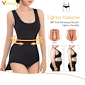 Miniatyrbild 5 av 6: Velssut Body Shapewear för kvinnor Magkontroll String Platt Mage Underkläder Bantning Body Shaper Väst Dam Midja Shapewear SF2392-A(.181) M L(.181)