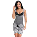 Miniatyrbild 1 av 6: Kvinnor Shapewear Helkroppsformare Bantning Bodysuit Öppen gren Korsett Waist trainer Shaping Underkläder Postpartum Recovery Slida Gray L-XL