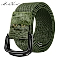 Miniatyrbild 1 av 6: Maikun bälte för män Canvas bälte Stor storlek Stretch Casual justerbart bälte ArmyGreen 115cm