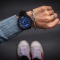 Miniatyrbild 1 av 6: Mode Casual Steampunk Klockor Män Brunt Läderband Quartz Armbandsur Man Wood Grain Watch Drop Reloj Hombre 2021 cubeblack