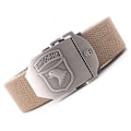 Miniatyrbild 1 av 6: Canvas militärt taktiskt bälte män Hög kvalitet brett metall slät spänne bälte Byxor Tillbehör Ny unisex utomhusträningsbälte Deep khaki belt 110cm