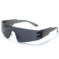 Miniatyrbild 1 av 6: Nya Steampunk Sport Solglasögon Goggle Trend Kvinnor Y2k Spegel Solglasögon Män Punk Shades Glasögon Unisex utomhusglasögon UV400 C3 As Shown