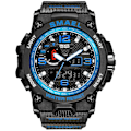 Miniatyrbild 1 av 6: SMAEL Dual Display Digital LED Watch Pointer Typ Quartz Elektriska klockor Relogio Masculino Uomo Sportklocka 1545 BLACKBLUE