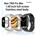 Miniatyrbild 3 av 6: Ny T900 PRO MAX L Smart Watch Series 8 HD-skärm Custom Wall Bluetooth Call Voice Assistant Smart Watch 8 För IOS Android-telefon White