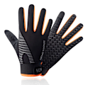 Miniatyrbild 1 av 6: Quick Dry Cykelhandskar Full Finger Touchscreen Herr Dam Handskar Andas Höstvantar Lättvikts Ridhandskar Cykling Orange M