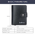 Miniatyrbild 5 av 6: Baellerry Lychee Mönster Herr Korthållare RFID Automatisk Elastiskt Kort Spänne Plånböcker för Herr 2022 Metall Aluminium Box Case Black 1