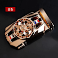 Miniatyrbild 1 av 6: Märke Bälte Man Herrbälte Högkvalitativt Läder Man Designer Mode Legering Automatiska Spänne Bälten Midjeremmar för Herr Style 7 95CM