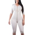 Miniatyrbild 1 av 6: Faja Body Shapewear Damunderkläder Bodyshaper för kvinnor Långärmad Magkontroll Bröststöd Dragkedja Beige L