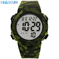 Miniatyrbild 1 av 6: SYNOKE Big Numbers Watch Herr 50M Vattentät Manklocka Alarm Stoppur Multifunktion Digitala klockor Relogio Masculino Upgrade - Green
