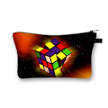Miniatyrbild 1 av 6: Magic Cube / Math Formula Print Case Kvinnor Toalettväska för Make Up Organizer Väska Flickor Clutchväskor Söt kosmetisk väska shzbmofang10cw