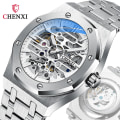 Miniatyrbild 5 av 6: CHENXI 8848 2021 nya automatiska män Toppmärke Mekanisk Tourbillon armbandsur Vattentät Business Rostfritt Sport Herrklockor silver black(.257)