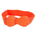 Miniatyrbild 1 av 6: Dambåge Midjeprydnad Enkel All-match Ren färg Rosett Midjeband Kvinna Snyggt högt elastiskt brett midjeband Orange