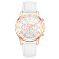Miniatyrbild 1 av 6: Reloj Mujer 2023 Mode Damklockor Dam Vitt Läder Quartz Watch för Dam Business Casual Watch Relogio Feminino White