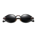 Miniatyrbild 5 av 6: nya cateye street shoot man solglasögon dam retro steampunk glasögon gotisk oval Metallbåge snidade solglasögon Gafas sol mujer C1 Black-Black