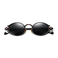 Miniatyrbild 5 av 6: nya cateye street shoot man solglasögon dam retro steampunk glasögon gotisk oval Metallbåge snidade solglasögon Gafas sol mujer C5 Gold-Red
