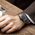 Miniatyrbild 5 av 6: Ny CHENXI Top Märke Lyx Herrklockor Man Klockor Date Business Klocka Läderarmband Quartz Armbandsur Watch Present 8217 Black Silver White
