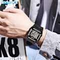Miniatyrbild 4 av 6: SYNOKE Herrklockor Vattentät Big Dial Digital Sports Watch Väckarklocka Multifunktionsklockor för män Relogio Masculino Red