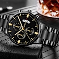 Miniatyrbild 6 av 6: reloj hombre Mode Män Klocka i rostfritt stål Watch Kvarts Watch Business Klockor Man Klocka relogio masculino Style 3