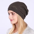 Miniatyrbild 4 av 6: Mode Nya Dam Beanies Skullies Hatt Keps Dam Vår Höst Vinter Solid Stickad Ihålig Ut Casual Ben Mjuk Hatt Keps För Kvinnor Khaki One Size