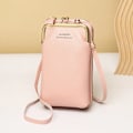 Miniatyrbild 1 av 6: Ny Clip Designer Telefonficka Axelväska för Kvinnor Mjukt Pu Läder Kvinna Små Crossbody Väskor Dam Messenger Handväska Handväska Pink