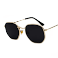 Miniatyrbild 1 av 6: Hexagon Solglasögon Dam Märke Designer Solglasögon Män Fyrkantig metallbåge Körning Fiske Glasögon Goggle Zonnebril Mannen gold gray No Polarized