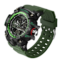 Miniatyrbild 1 av 6: SANDA koreansk modetrend utomhus fritid vattentät multifunktion elektronisk watch i universitetsstudenten Watch Army Green