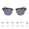 Miniatyrbild 6 av 6: LEONLION Halvmetallsolglasögon Män Kvinnor Märke Designerglasögon Spegel Solglasögon Mode Gafas Oculos De Sol Classic MatteBlackSilve-T As picture