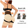 Miniatyrbild 5 av 6: Plus Size Hög midja rumplyftare Magekontroll Trosa Booty Lift Dragunderkläder Shaper Waist Trainer Korsett Shapewear Black 4XL