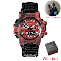 Miniatyrbild 1 av 6: SHIYUNME Watch för män LED Quartz Vattentät Armbandsur för män Mode Utomhussport Digital klocka Klockor Relogio Masculino Camouflage red box