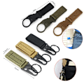 Miniatyrbild 6 av 6: VATLTY Quick Release Elastiskt bälte Herr Hård legering Spänne Stark Äkta Nylon Dam Stretchbälte Utomhussport Arbetsbälte Hane Khaki set(.904) 115CM(.904)