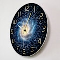 Miniatyrbild 3 av 6: Galaxy Yttre Rymden Väggklocka För Vardagsrum Tyst Klocka Nebula Stjärnor Väggkonst Abstrakt Universum Heminredning Astronomi Gåvor White Frame With LED