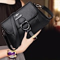 Miniatyrbild 2 av 6: Damväska Ny axelmode Enkel Flik Crossbody Messenger Bag Plånböcker Handväskor Lyx Designer PU Läder Causal Handväska Black