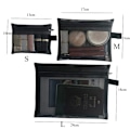 Miniatyrbild 1 av 6: 1 STK Kvinnor Nödvändig Kosmetikväska Transparent Mesh Dragkedja Organizer Mode Liten Stor Svart Toalettpåsar Case Black4 M