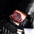Miniatyrbild 6 av 6: LIGE New Fashion Herrklockor Toppmärke Lyx Kamouflage Quartz Watch Man Sport Röd Watch för män Reloj Hombre Red