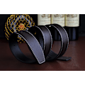 Miniatyrbild 5 av 6: Nytt Lyxmärke Bälten Herr Högkvalitativ Nål Spänne Man Armband Äkta läder Midjeband Ceinture Herr Inget Spänne 3,8 cm H Bälte Black 110cm