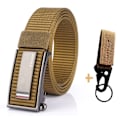 Miniatyrbild 1 av 6: Nytt mode herrbälte Toppkvalitet Bekväma nylon för män Metall Automatiskt spänne Ung Canvas Taktisk designerbälte Brown Belt B Set 120cm Adjustable