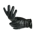 Miniatyrbild 3 av 6: Handskar Herr Vinter Läder Svarta Handskar Knapp Varma vantar Lyxiga PU Läder Körning Herr Äkta vindtäta körhandskar style 2 black one size
