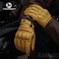 Miniatyrbild 3 av 6: Rock Biker Läder Motorcykelhandskar Retro Gula Motocrosshandskar Pekskärm Getläder Cykelhandskar För Män Kvinnor Yellow XL