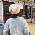 Miniatyrbild 5 av 6: DrapingEarsHat Kvinnor Höst Och Vinter Stickad Hatt Vinter Varm Koreansk Version Av Japansk Hatt Black 54-58cm