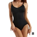 Miniatyrbild 1 av 6: Sömlös Shapewear Body för kvinnor Magkontroll Butt Lifter Body Shaper Osynlig under klänning Bantningsrem String Unde I3J1 Black XXXL