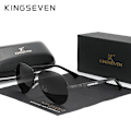 Miniatyrbild 1 av 5: KINGSEVEN 2022 New Trend Quality Titanium Alloy Solglasögon herr Polariserade solglasögon Dam Pilot Mirror Glasögon Oculos de sol Black Gray Orignal