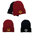 Miniatyrbild 6 av 6: Hatt för män och kvinnor - Stickad mössa, vintermössa, dubbellager, varm, för pojkar, skidåkning, ben, Quackity Merch Las Nevadas, kall mössa, ny Wine Red One Size
