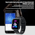 Miniatyrbild 4 av 6: D20 Y68 Smart Watch Bluetooth Svara samtal Sport Fitness Tracker Custom Dial Smartwatch Män Kvinnor betygsätt blodtryck PK D13 D18 D13 blue