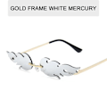 Miniatyrbild 5 av 6: Summer Flame Solglasögon Kvinnor Rimless Wave Glasögon Löpsolglasögon Lyx Trendiga Solglasögon Skärmar Kvinna C