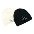 Miniatyrbild 3 av 6: Unisex Bomullshatt Banniehatt Mjuk Stickad Hatt Dinosaur Broderade Mössor Mode Män Vintermössor Kvinnors Skullies För Flickor White 56-58cm