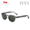 Miniatyrbild 1 av 6: Meeshow Design 2023 Män Kvinnor Retro Mode Solglasögon kristall Design Rund Båge 100 % UV-skydd Nylon Lins Solglasögon Gray Sunglasses