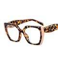 Miniatyrbild 1 av 6: Nytt modemärke Designer Irregular Square Solglasögon För Kvinnor Män Retro Modern Cat Eye Dam Solglasögon Ins Trendiga nyanser Leopard Pink As the picture