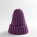 Miniatyrbild 1 av 6: Unisex Bomullsblendade Varma Mjuka Stickade Mössor Hip Hop Vintermössor Beanies För Flickor Höstmössor Skullies Beanies purple
